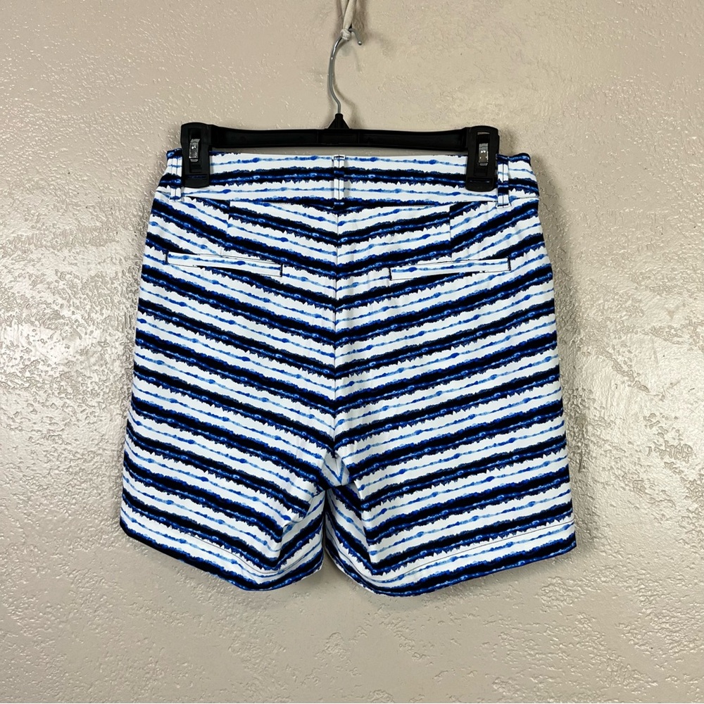 Spanx Shorts Women's‎ X Small Sunshine Shorts Blue Painted Stripe 6" - Picture 2 of 12